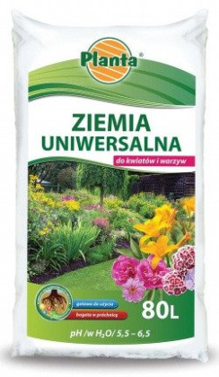 PLANTA Ziemia uniwersalna do kwiatów i warzyw(80L)  pH 5,5-6,5