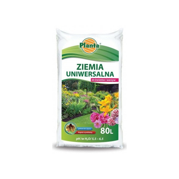 PLANTA Ziemia uniwersalna do kwiatów i warzyw(80L)  pH 5,5-6,5