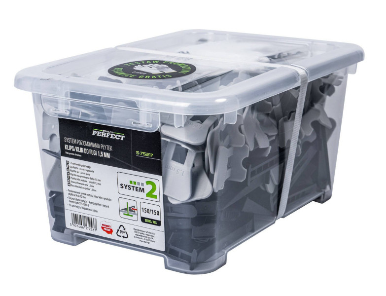 STALCO Klipsy do systemu 1,5mm a'130szt. PERFECT