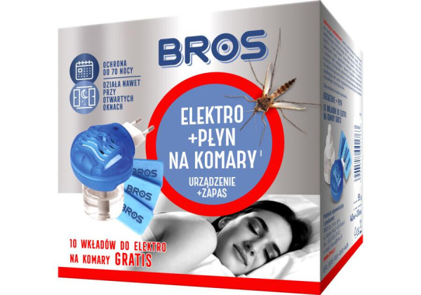 BROS - elektro. + płyn na komary 60 nocy