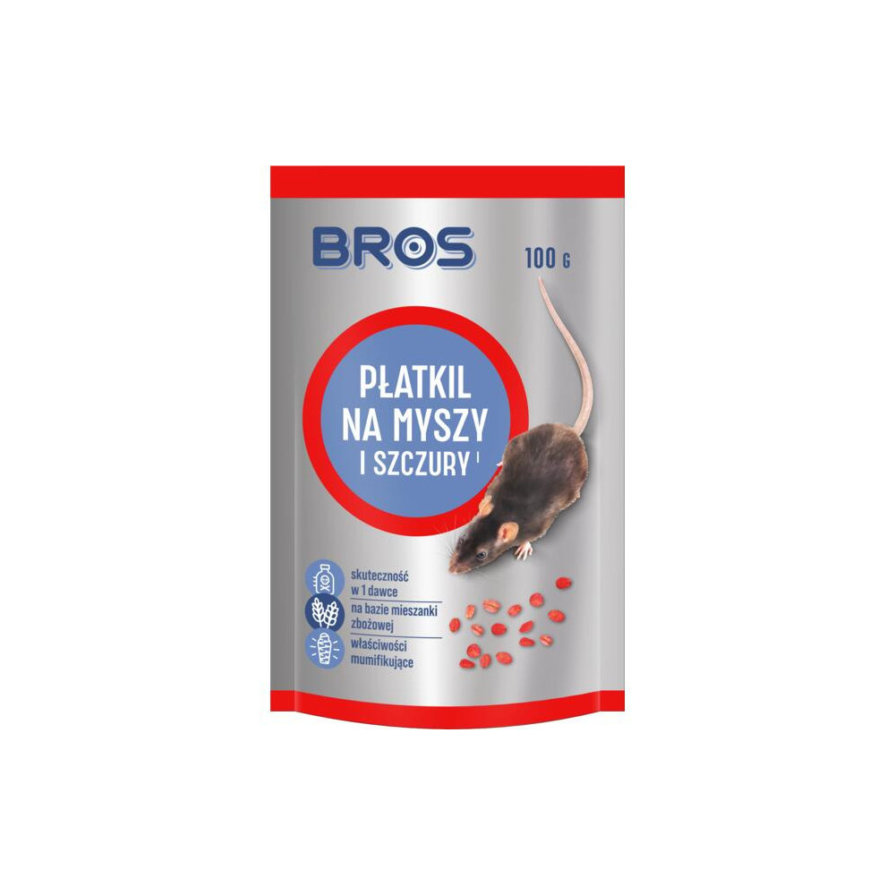 BROS - PŁATKIL NA MYSZY I SZCZURY 100G - DOYPACK