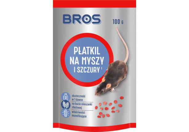 BROS - PŁATKIL NA MYSZY I SZCZURY 100G - DOYPACK