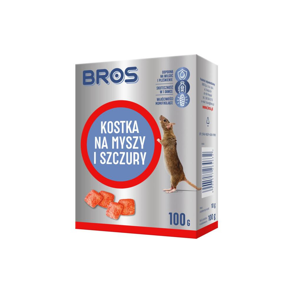 BROS - KOSTKA NA MYSZY I SZCZURY 100G.