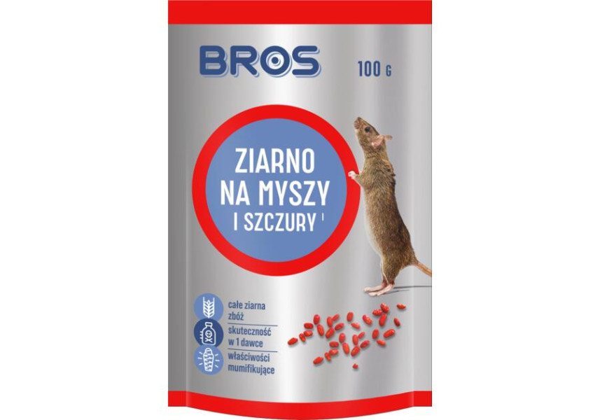 BROS - ZIARNO NA MYSZY I SZCZURY 100G - DOYPACK