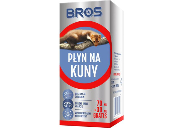 BROS - PŁYN NA KUNY 70ML + 30ML GRATIS.