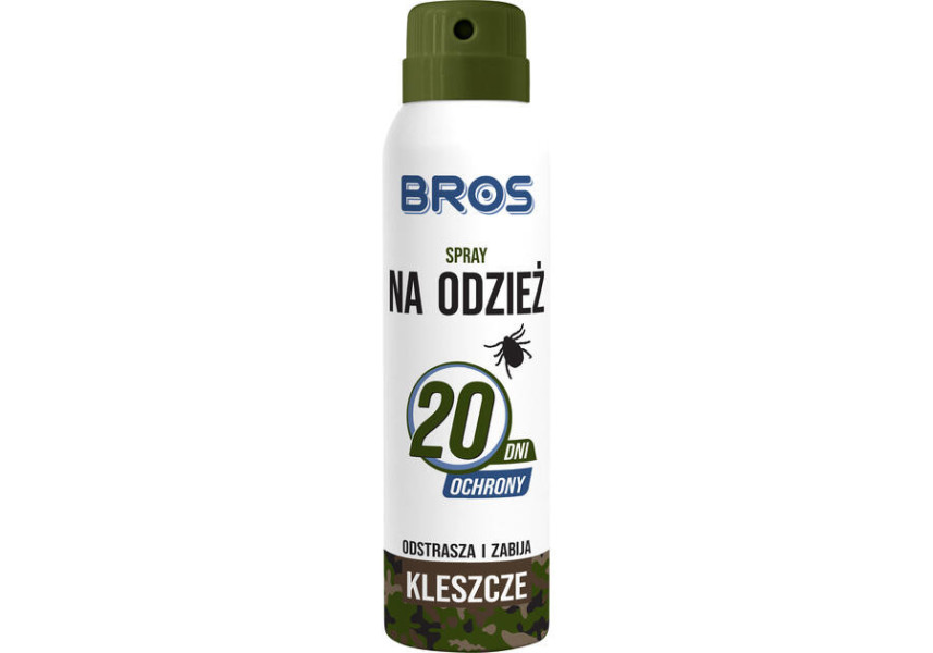 BROS - spray na odzież - odstrasza i zabija kleszcze 90ml.